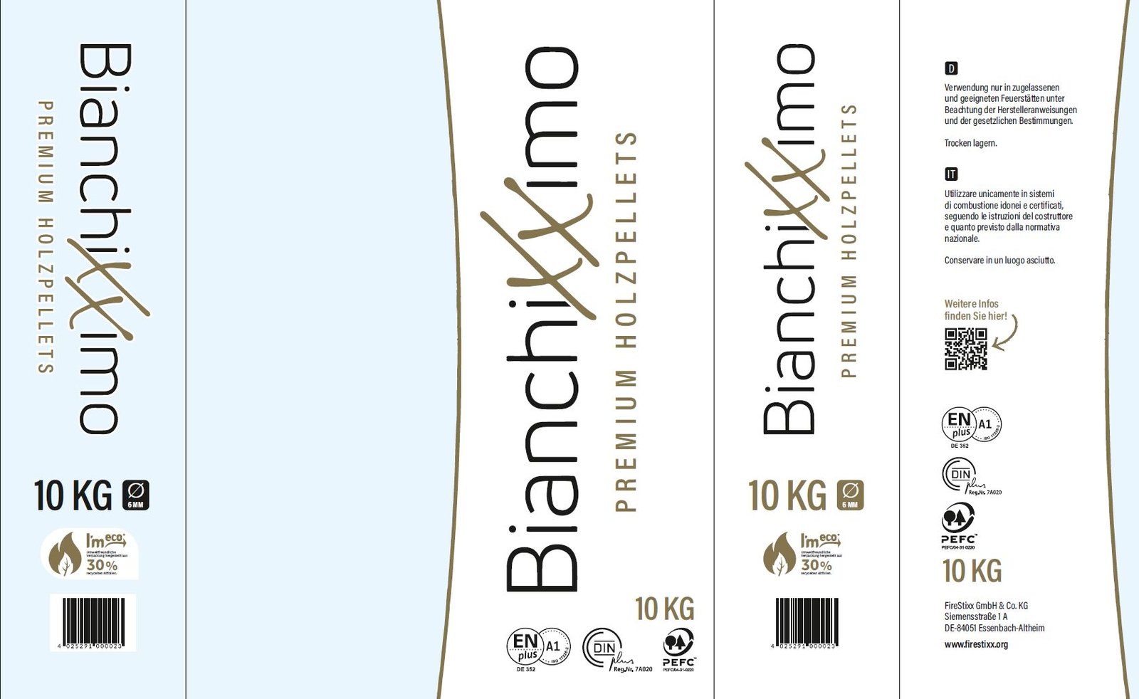 Bianchixximo Premium Holzpellets 10kg