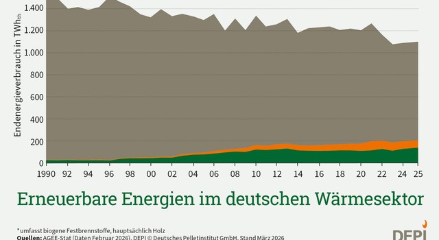 Erneuerbare Energien im deutschen Wärmesektor 1990-2025