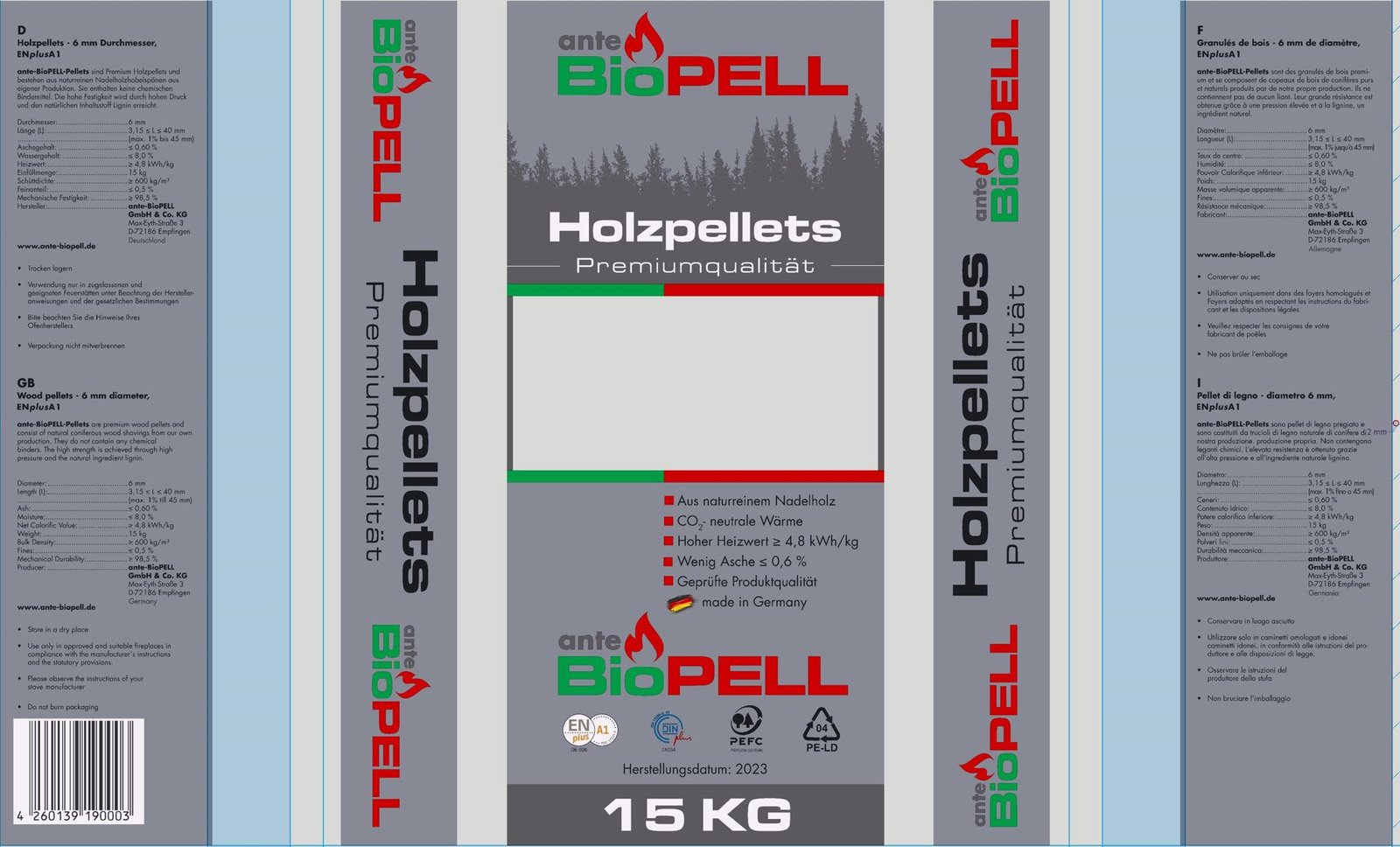 Holzpellets-Premiumqualität