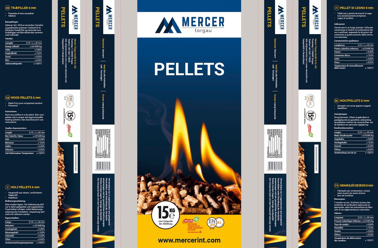 Mercer Pellets 15 kg