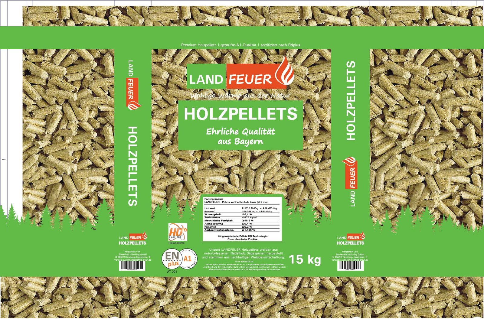 Landfeuer Holzpellets