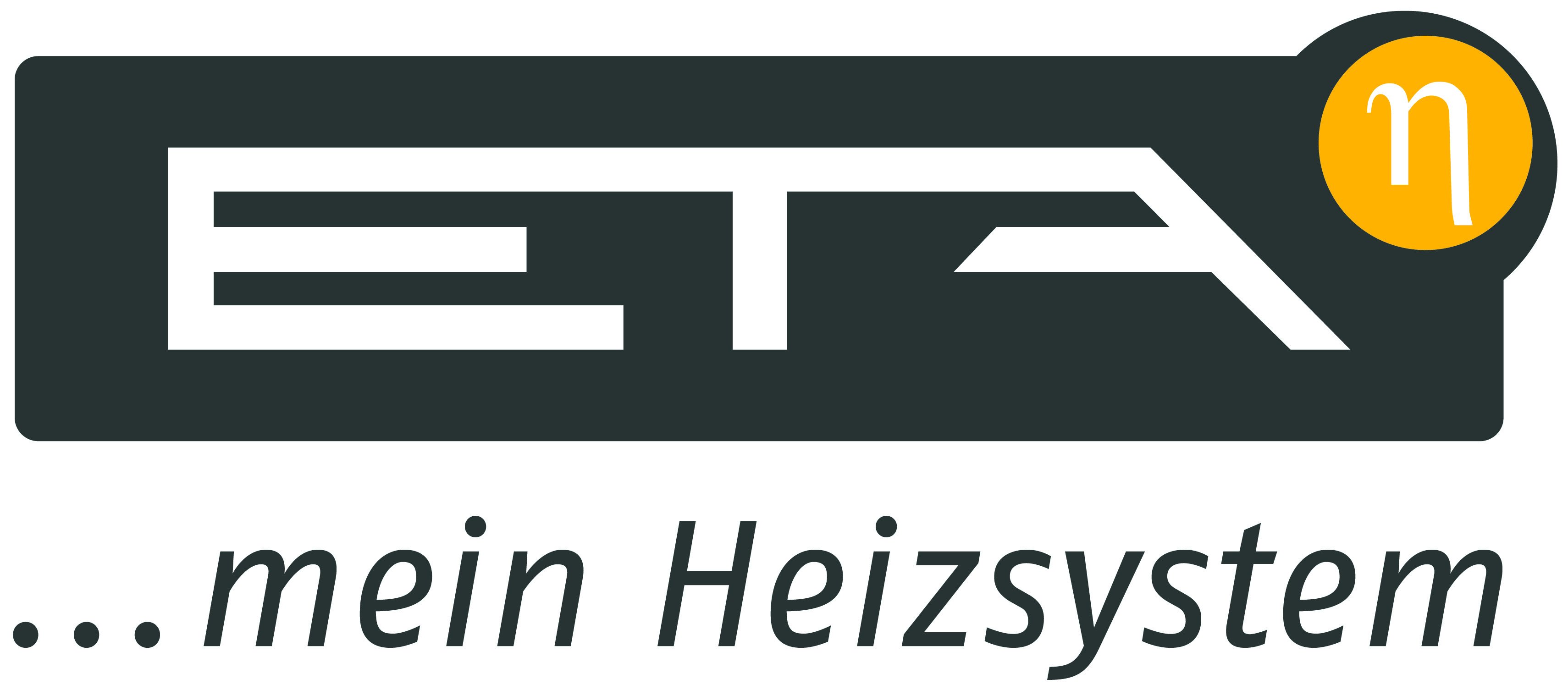 Ein Logo von ETA: "ETA...mein Heizsystem"