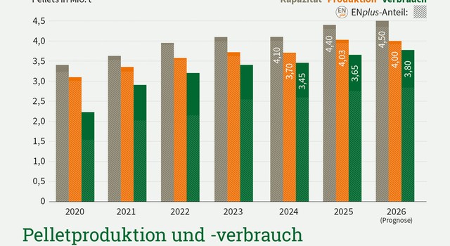 Pelletproduktion und -verbrauch in Deutschland 2020-2026