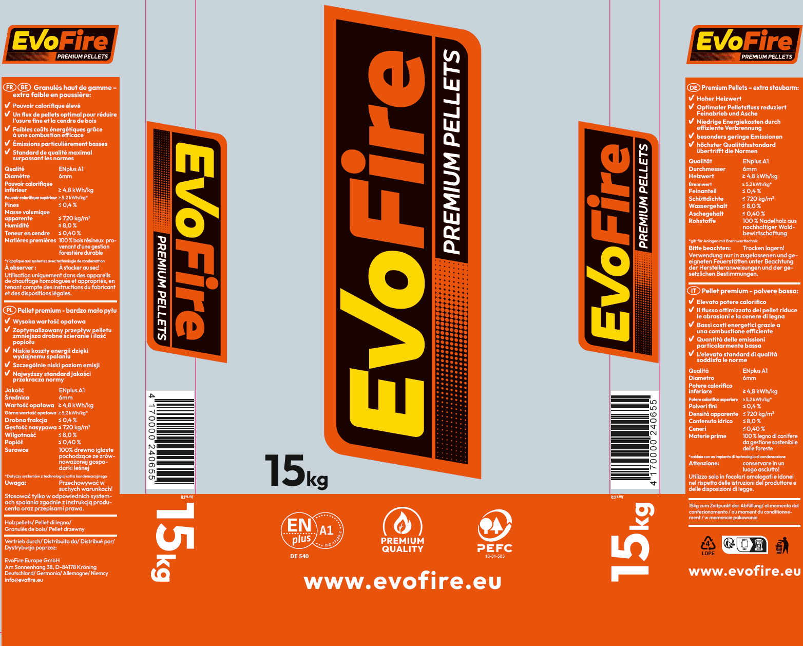EvoFire Premium Pellets (Jura)