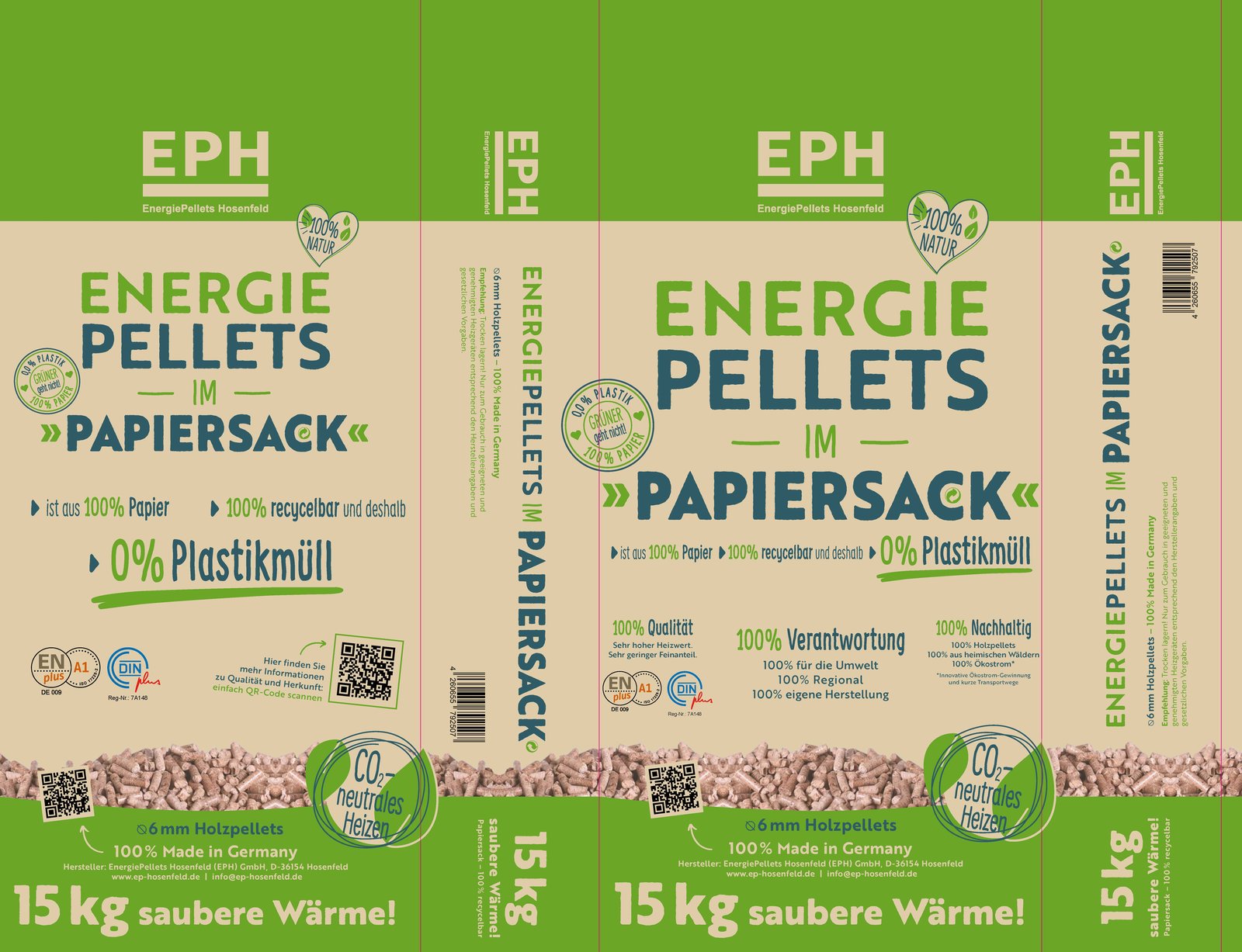 Energiepellets Papiersack