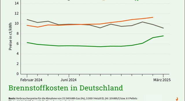 Pelletpreis bleibt im März konstant
