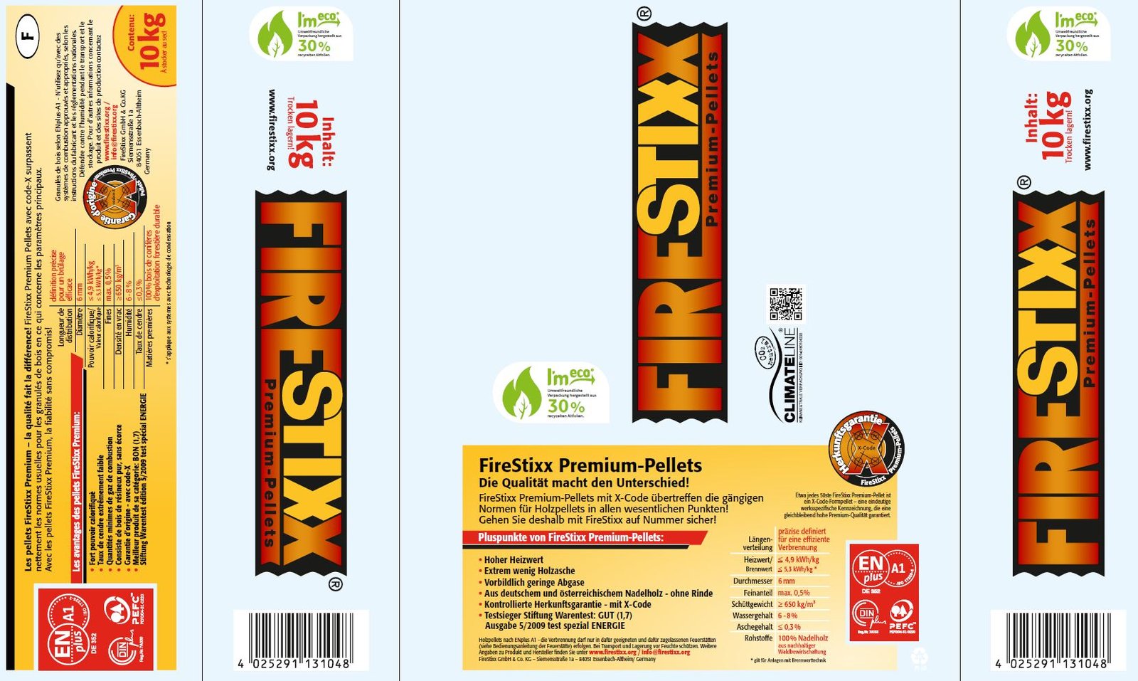 FireStixx Premium-Pellets (10 kg)